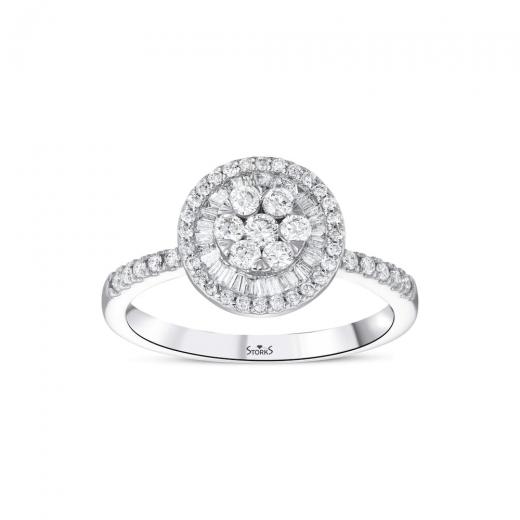 Diamantring zus. ca. 1,24 ct. Diamantring